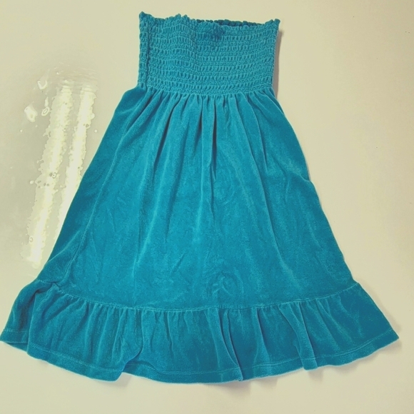 Juicy Couture - ORIGINAL VINTAGE Y2K Terry Cloth Smocked CoverUp- Made in USA - Picture 5 of 7